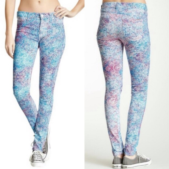 Hudson Jeans Pants - Hudson Nico Super Skinny Midrise Paintsplatter 26